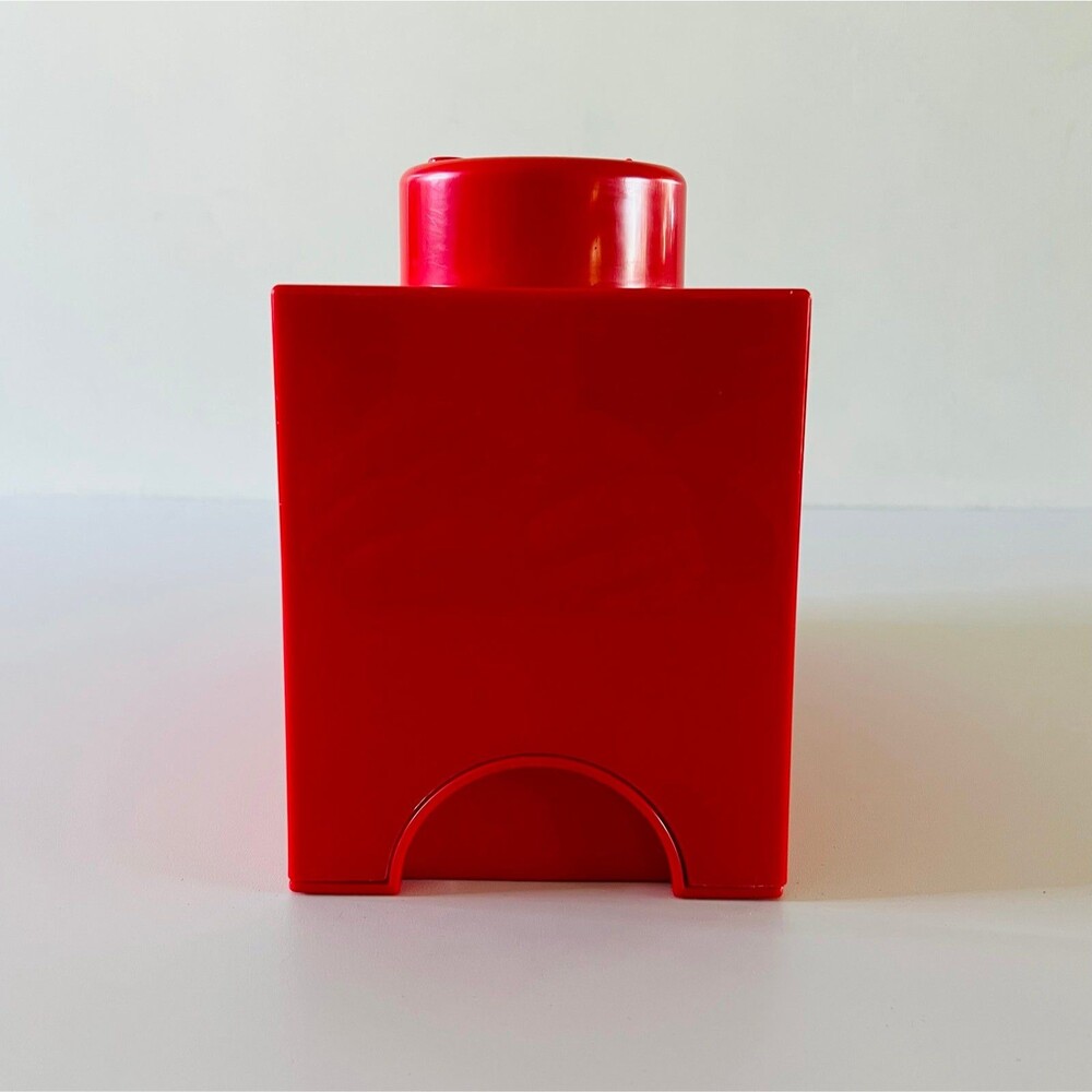 LEGO Red Stackable Storage Brick With 2 Knobs - Picture 2 of 5